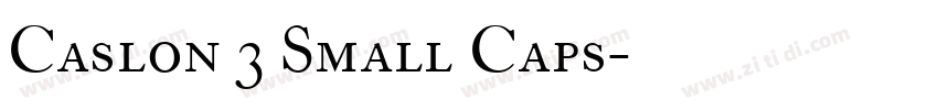 Caslon 3 Small Caps字体转换